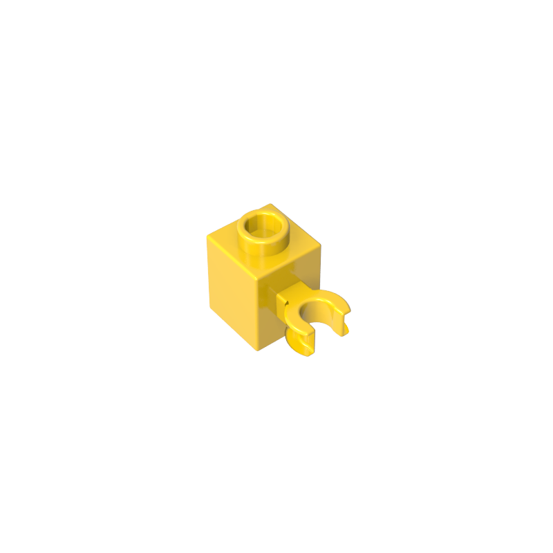 60475b | Brick, Modified 1 x 1 with Open O Clip (Vertical Grip) - Hollow Stud