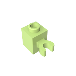 60475b | Brick, Modified 1 x 1 with Open O Clip (Vertical Grip) - Hollow Stud