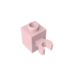 60475b | Brick, Modified 1 x 1 with Open O Clip (Vertical Grip) - Hollow Stud