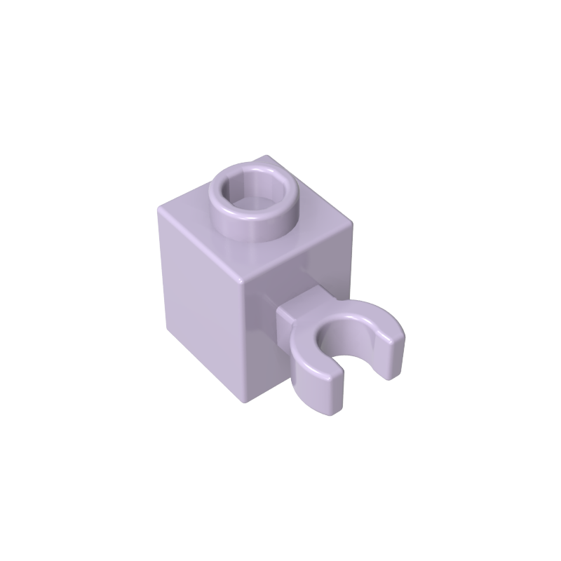 60475b | Brick, Modified 1 x 1 with Open O Clip (Vertical Grip) - Hollow Stud
