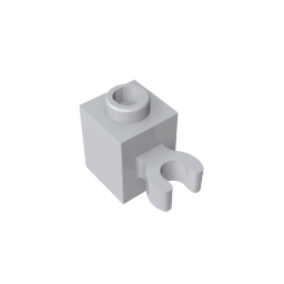 60475b | Brick, Modified 1 x 1 with Open O Clip (Vertical Grip) - Hollow Stud