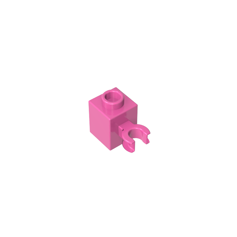 60475b | Brick, Modified 1 x 1 with Open O Clip (Vertical Grip) - Hollow Stud