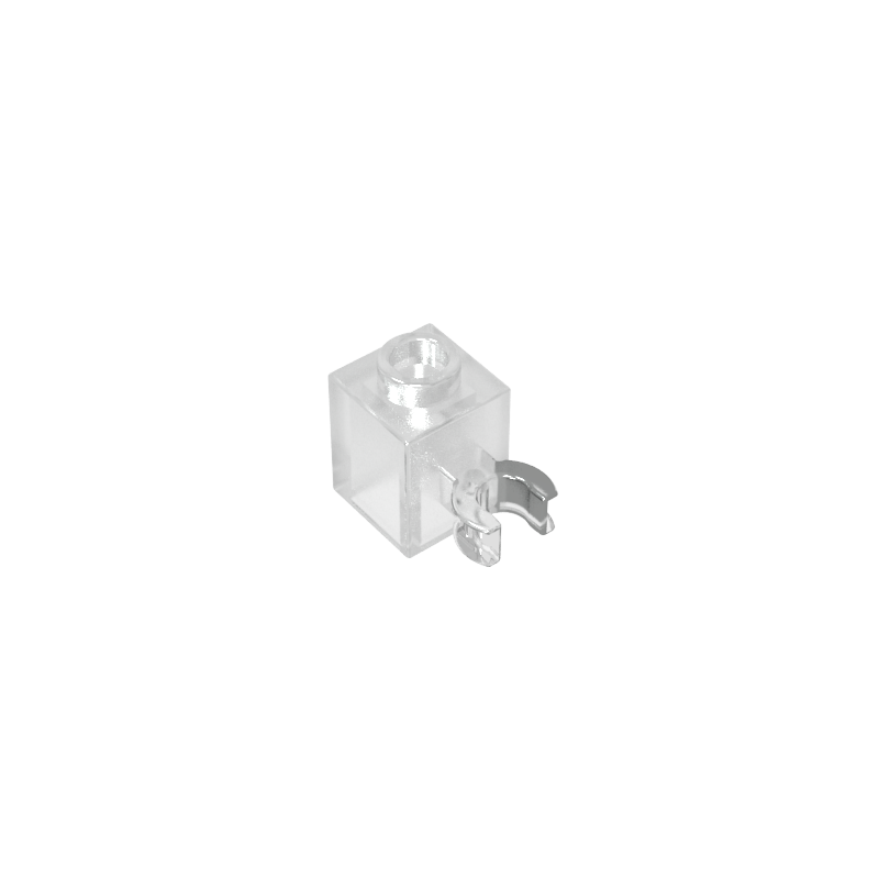60475b | Brick, Modified 1 x 1 with Open O Clip (Vertical Grip) - Hollow Stud