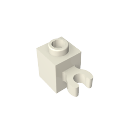 60475b | Brick, Modified 1 x 1 with Open O Clip (Vertical Grip) - Hollow Stud