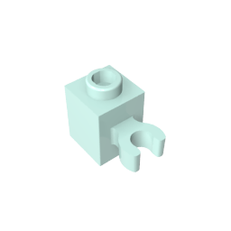 60475b | Brick, Modified 1 x 1 with Open O Clip (Vertical Grip) - Hollow Stud