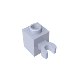 60475b | Brick, Modified 1 x 1 with Open O Clip (Vertical Grip) - Hollow Stud