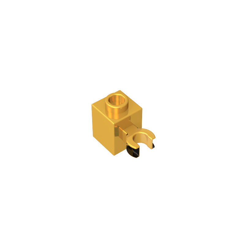 60475b | Brick, Modified 1 x 1 with Open O Clip (Vertical Grip) - Hollow Stud