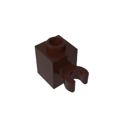 60475b | Brick, Modified 1 x 1 with Open O Clip (Vertical Grip) - Hollow Stud