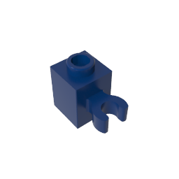 60475b | Brick, Modified 1 x 1 with Open O Clip (Vertical Grip) - Hollow Stud