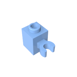 60475b | Brick, Modified 1 x 1 with Open O Clip (Vertical Grip) - Hollow Stud