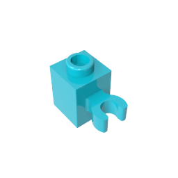 60475b | Brick, Modified 1 x 1 with Open O Clip (Vertical Grip) - Hollow Stud