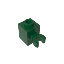 60475b | Brick, Modified 1 x 1 with Open O Clip (Vertical Grip) - Hollow Stud