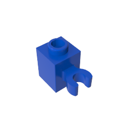 60475b | Brick, Modified 1 x 1 with Open O Clip (Vertical Grip) - Hollow Stud
