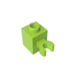 60475b | Brick, Modified 1 x 1 with Open O Clip (Vertical Grip) - Hollow Stud