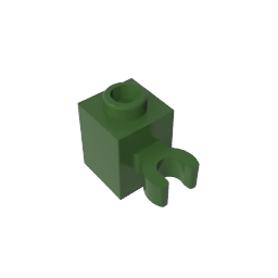 60475b | Brick, Modified 1 x 1 with Open O Clip (Vertical Grip) - Hollow Stud