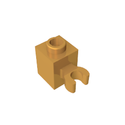 60475b | Brick, Modified 1 x 1 with Open O Clip (Vertical Grip) - Hollow Stud