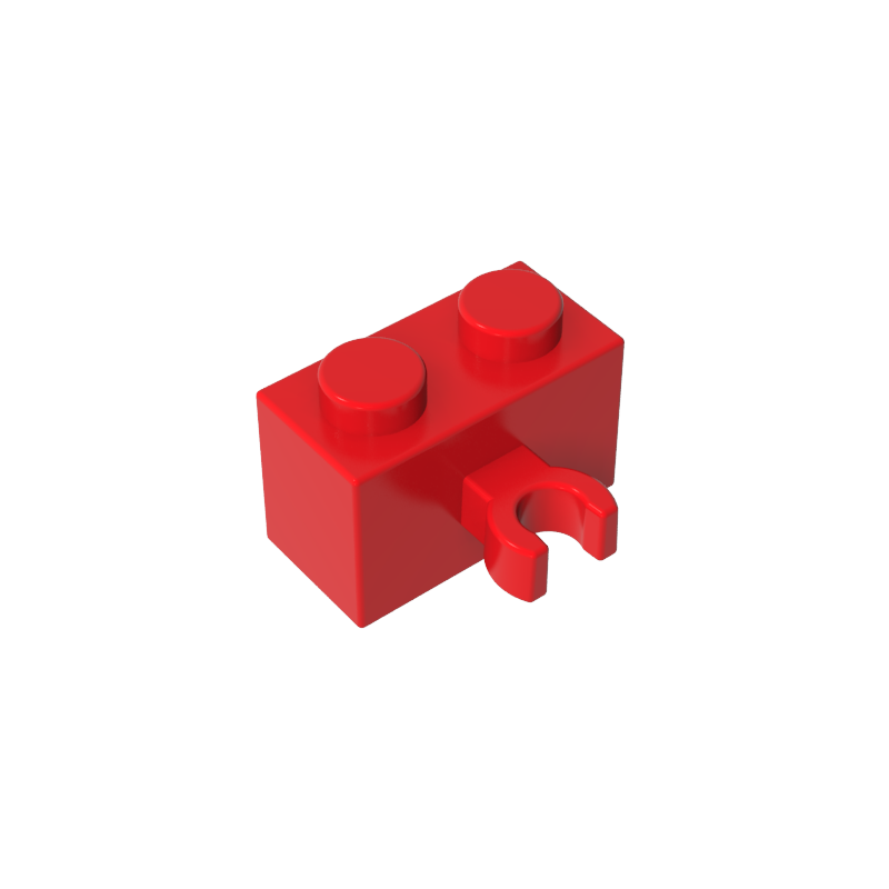 95820 | Brick, Modified 1 x 2 with Split U Clip Thick (Vertical Grip)