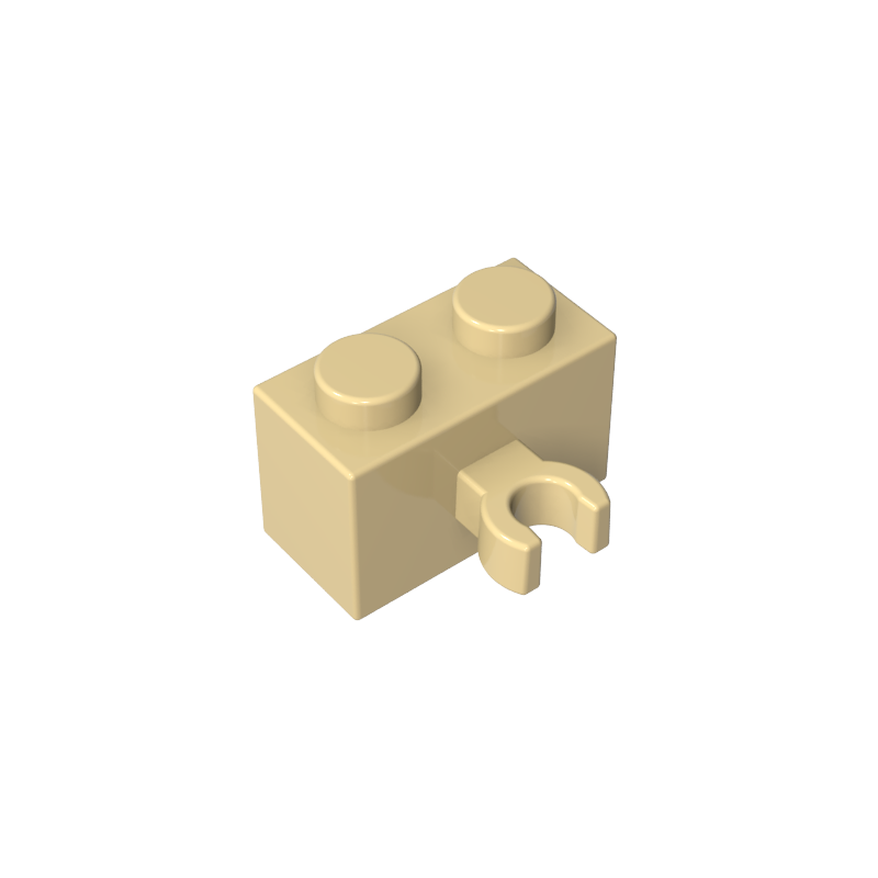 95820 | Brick, Modified 1 x 2 with Split U Clip Thick (Vertical Grip)