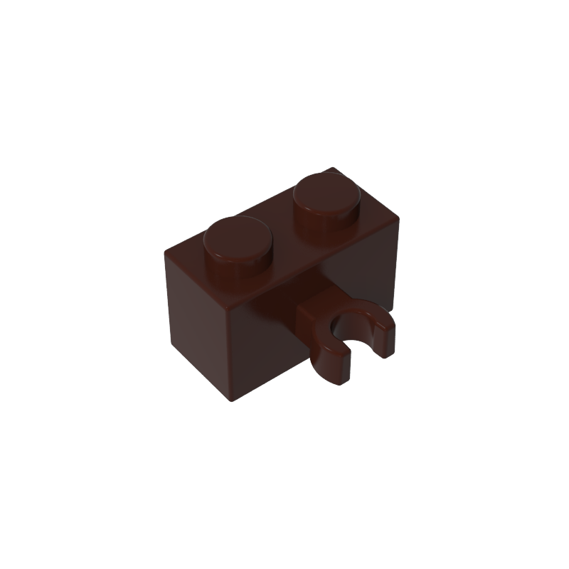 95820 | Brick, Modified 1 x 2 with Split U Clip Thick (Vertical Grip)