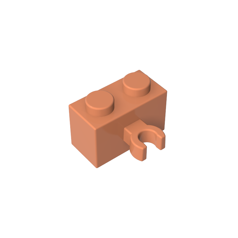 95820 | Brick, Modified 1 x 2 with Split U Clip Thick (Vertical Grip)