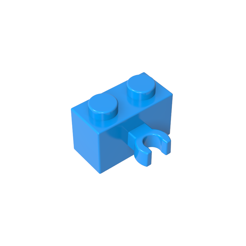 95820 | Brick, Modified 1 x 2 with Split U Clip Thick (Vertical Grip)