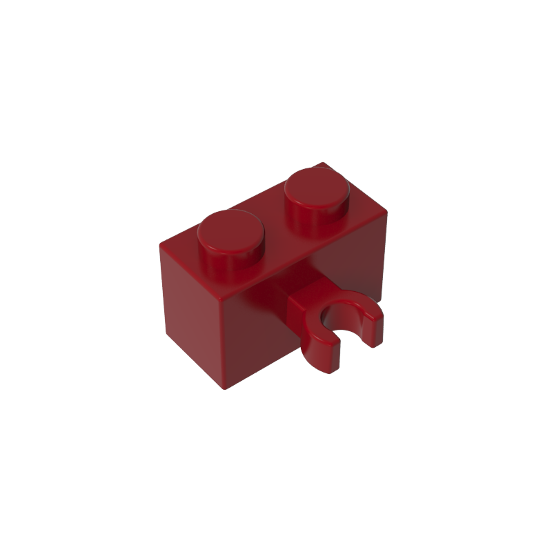 95820 | Brick, Modified 1 x 2 with Split U Clip Thick (Vertical Grip)