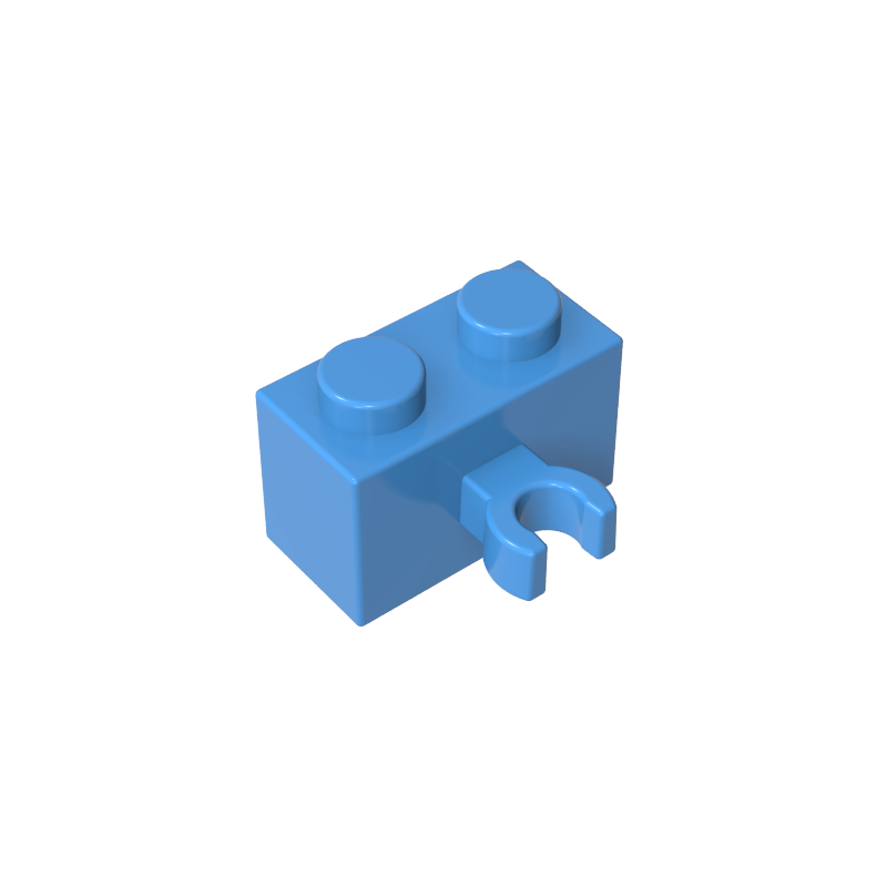 95820 | Brick, Modified 1 x 2 with Split U Clip Thick (Vertical Grip)