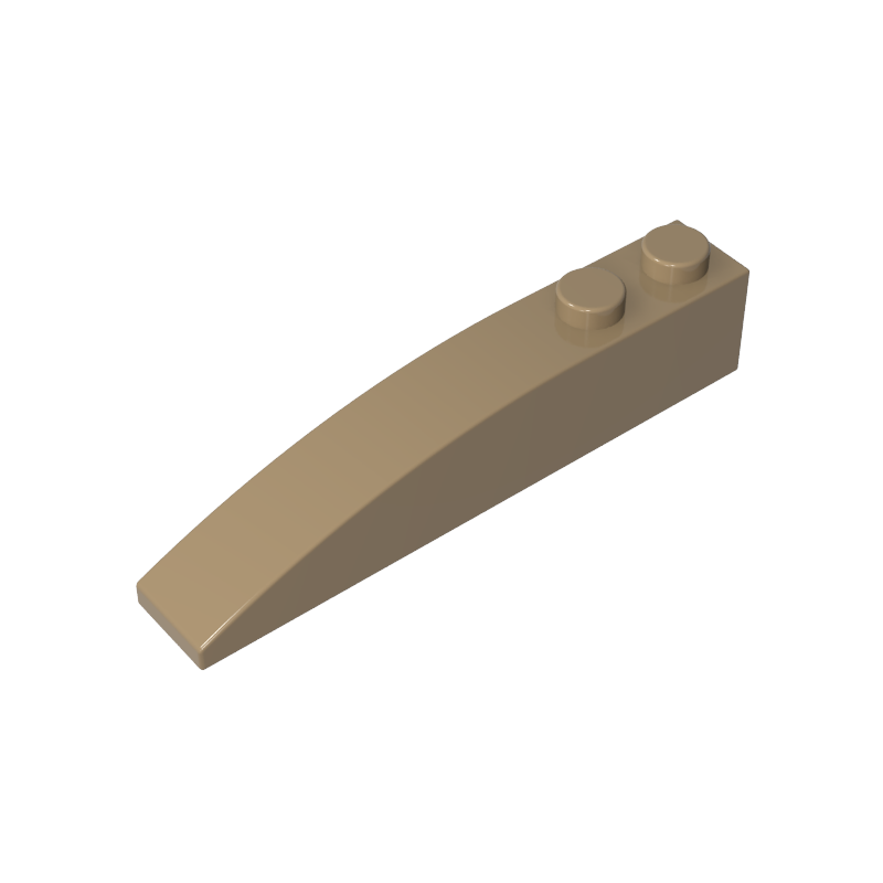 42022 | Slope, Curved 6 x 1 with 2 Studs