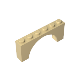 15254 | Arch 1 x 6 x 2 - Thick Top with Reinforced Underside