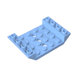 60219 | Slope, Inverted 45 6 x 4 Double with 4 x 4 Cutout and 3 Holes