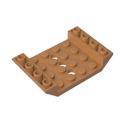 60219 | Slope, Inverted 45 6 x 4 Double with 4 x 4 Cutout and 3 Holes