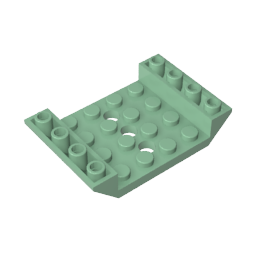 60219 | Slope, Inverted 45 6 x 4 Double with 4 x 4 Cutout and 3 Holes