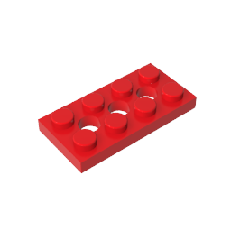 3709b | Technical Plate 2 x 4 with 3 Holes