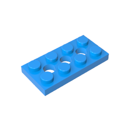 3709b | Technical Plate 2 x 4 with 3 Holes