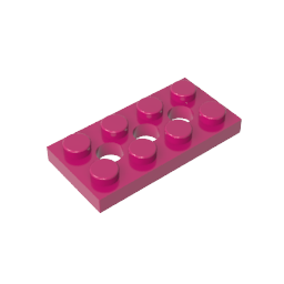 3709b | Technical Plate 2 x 4 with 3 Holes