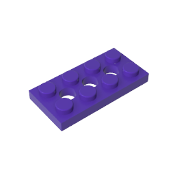3709b | Technical Plate 2 x 4 with 3 Holes
