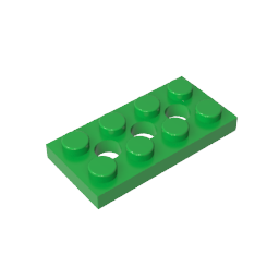 3709b | Technical Plate 2 x 4 with 3 Holes