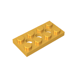 3709b | Technical Plate 2 x 4 with 3 Holes