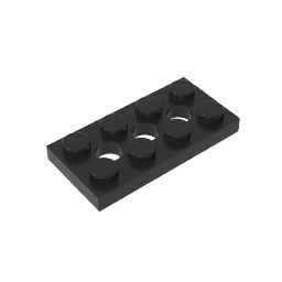 3709b | Technical Plate 2 x 4 with 3 Holes