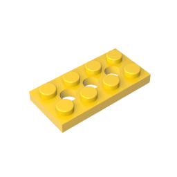 3709b | Technical Plate 2 x 4 with 3 Holes