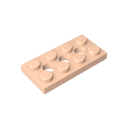 3709b | Technical Plate 2 x 4 with 3 Holes