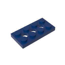 3709b | Technical Plate 2 x 4 with 3 Holes