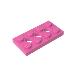 3709b | Technical Plate 2 x 4 with 3 Holes