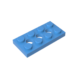 3709b | Technical Plate 2 x 4 with 3 Holes