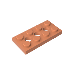 3709b | Technical Plate 2 x 4 with 3 Holes