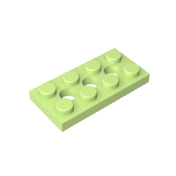 3709b | Technical Plate 2 x 4 with 3 Holes