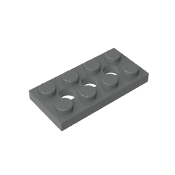 3709b | Technical Plate 2 x 4 with 3 Holes