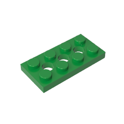 3709b | Technical Plate 2 x 4 with 3 Holes