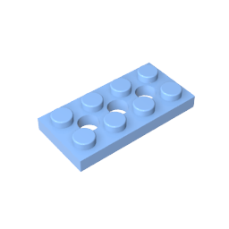 3709b | Technical Plate 2 x 4 with 3 Holes