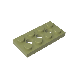 3709b | Technical Plate 2 x 4 with 3 Holes